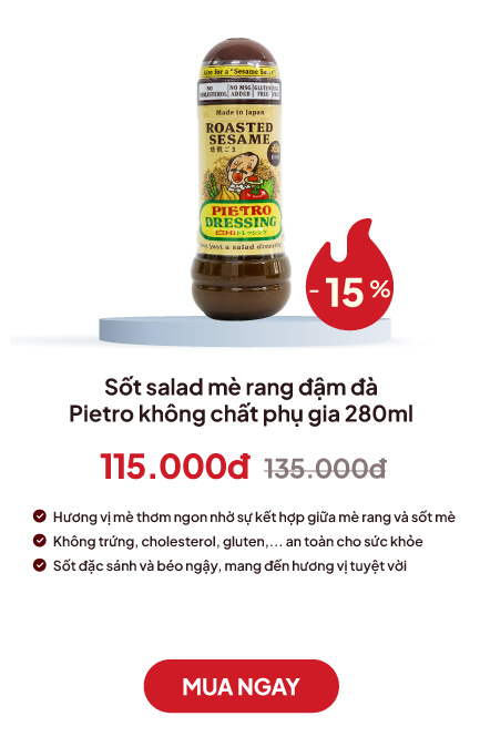 Sốt salad mè rang Nhật Bản đậm đà Pietro không chất phụ gia 280ml